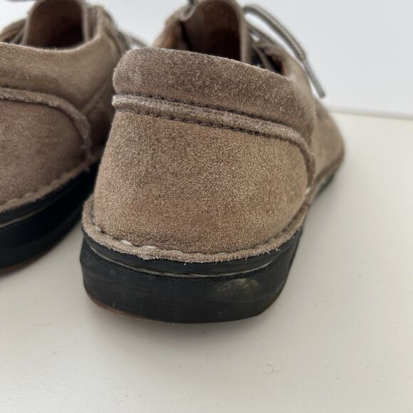 Birkenstock Womens Pasadena Lace Up Shoes Sz EU 38 US 7-7.5 Tan Suede Moccasins - Picture 10 of 12